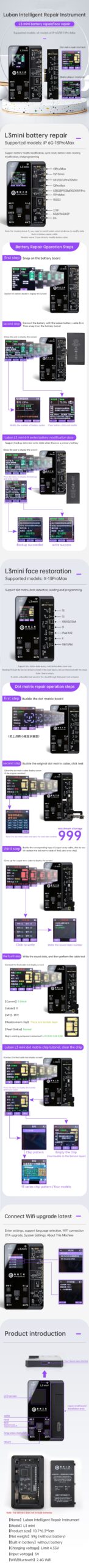 Luban L3 Mini Intelligent Repair Programmer for Phone 6-13ProMax_5 Luban L3 Mini Intelligent Repair Programmer for Phone 6-13ProMax